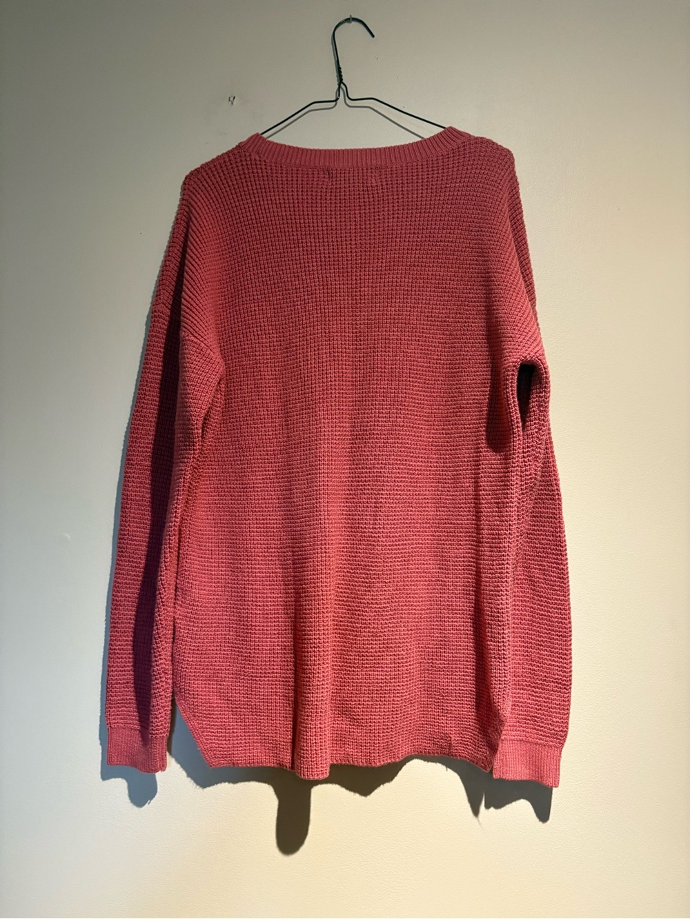 Merino Wool Blend Kersh Waffle Knit Sweater Crewneck Size Large Fall Winter - Picture 8 of 11
